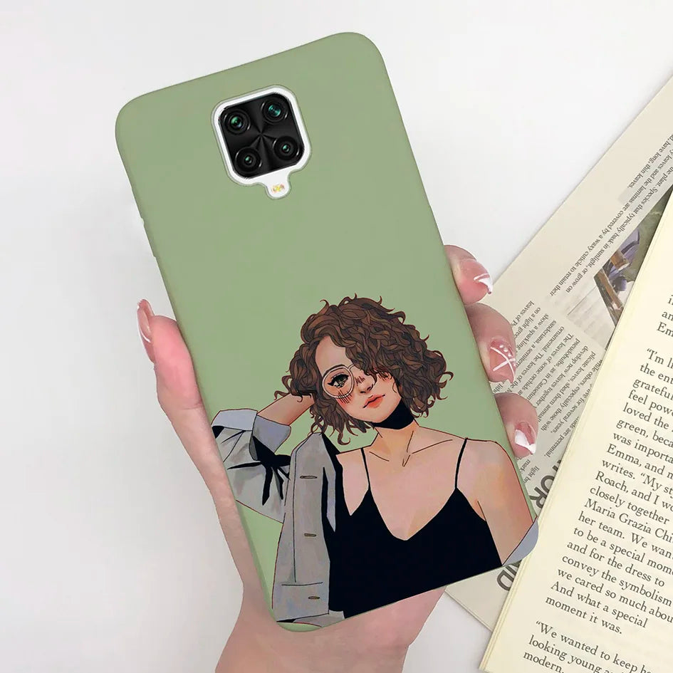 For Xiaomi Redmi Note 9 Pro Max Phone Case Matte Cute Girl Avocado Soft Silicone Cover For Xiaomi Redmi Note 9 Pro Max 9S Bumper