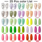 Mtssii 20/40/60Pcs Nail Gel Polish Set Kit Nude Pink Glitter Nail Art UV Gel Manicure Set Vernis Semi Permanent Base Top Coat