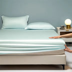 Premium Egyptian Cotton Bedding Fitted Sheet Elastic Band Around Mattress Cover Double Queen King Size Bed Cover No Pillowcase