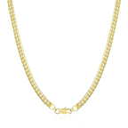 18K Gold/Silver Color 6mm Full Sideways Necklace 8/18/20/24 Inch Chain For Woman Men Fashion Wedding Engagement Jewelry