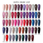 Mtssii 20/40/60Pcs Nail Gel Polish Set Kit Nude Pink Glitter Nail Art UV Gel Manicure Set Vernis Semi Permanent Base Top Coat