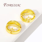 Multi Types 14K/18K Gold Plated Round Bead Frame,Brass Metal Circle Frame Connectors Spacers Beads,DIY Beading Jewelry Making