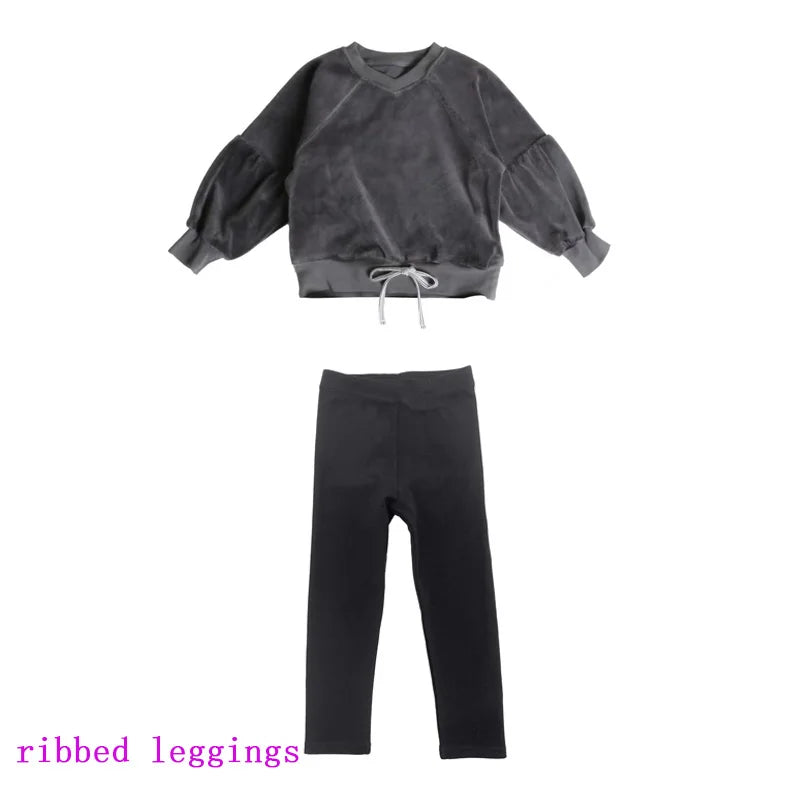 AS 2025 Children's Clothing Kids Clothes Girl Boys Velour Cotton Sets For Winter Kids Girl Outfit Children's Sets