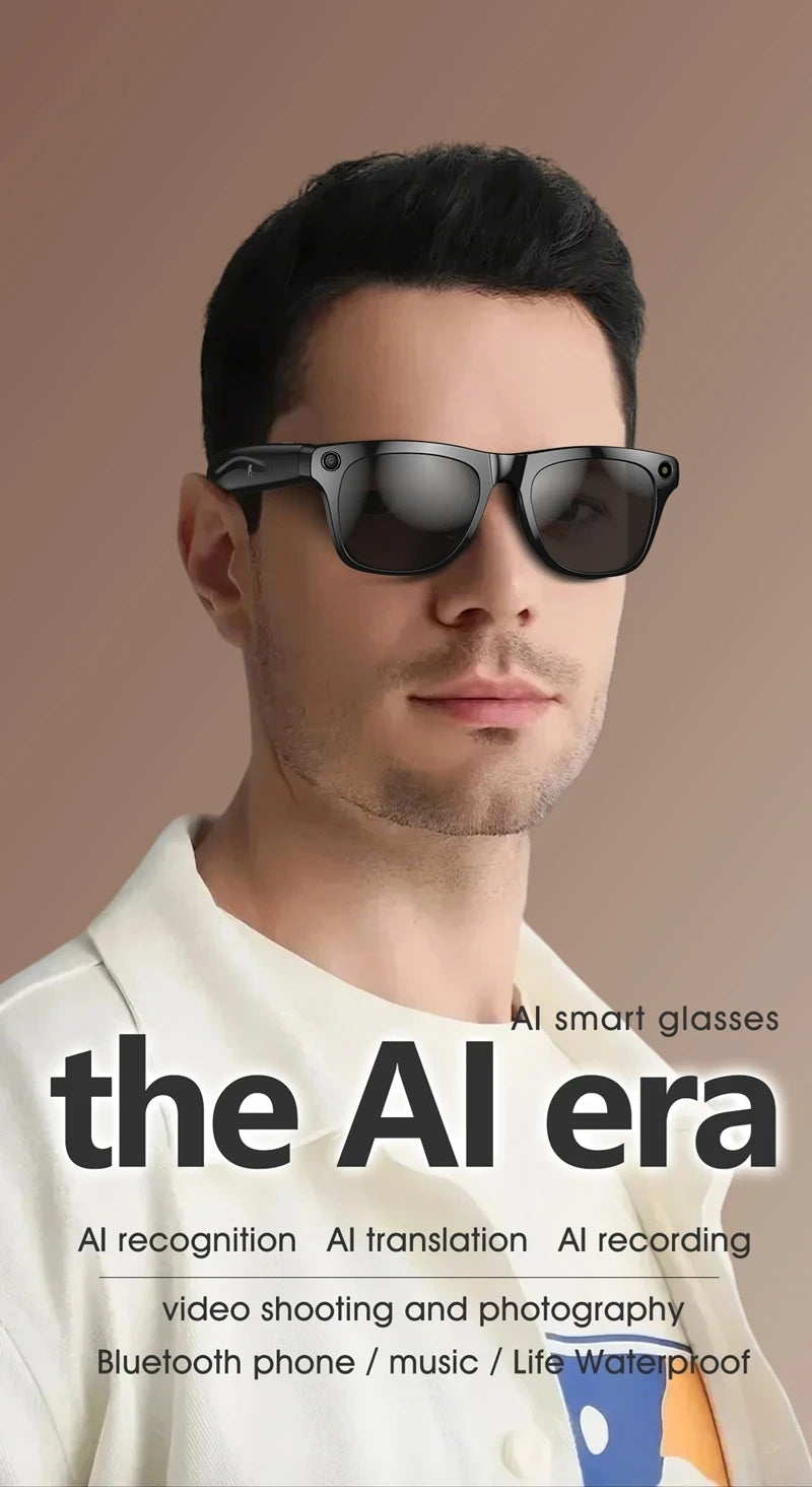 Smart Glasses AI GPT 8K HD Camera Bluetooth Call 260Mah Battery Voice Assistant Translate Identify Objects Smart Glasses