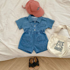 New baby clothes in summer, 0-3 years old baby girl and boy, sleeve pocket top + boxer shorts two-piece set