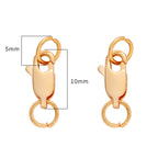 1/2 Set Copper 14K/18K Gold Plated Lobster Clasp With Open Jump Rings For Bracelet Necklace Chains Connectors DIY Jewelry Making