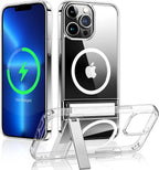 Magnetic Stand Phone Case for iPhone 17 16 15 14 Pro Max Plus 12 13 Mini 11 Mobile Cases with Kickstand Shockproof  Back Cover