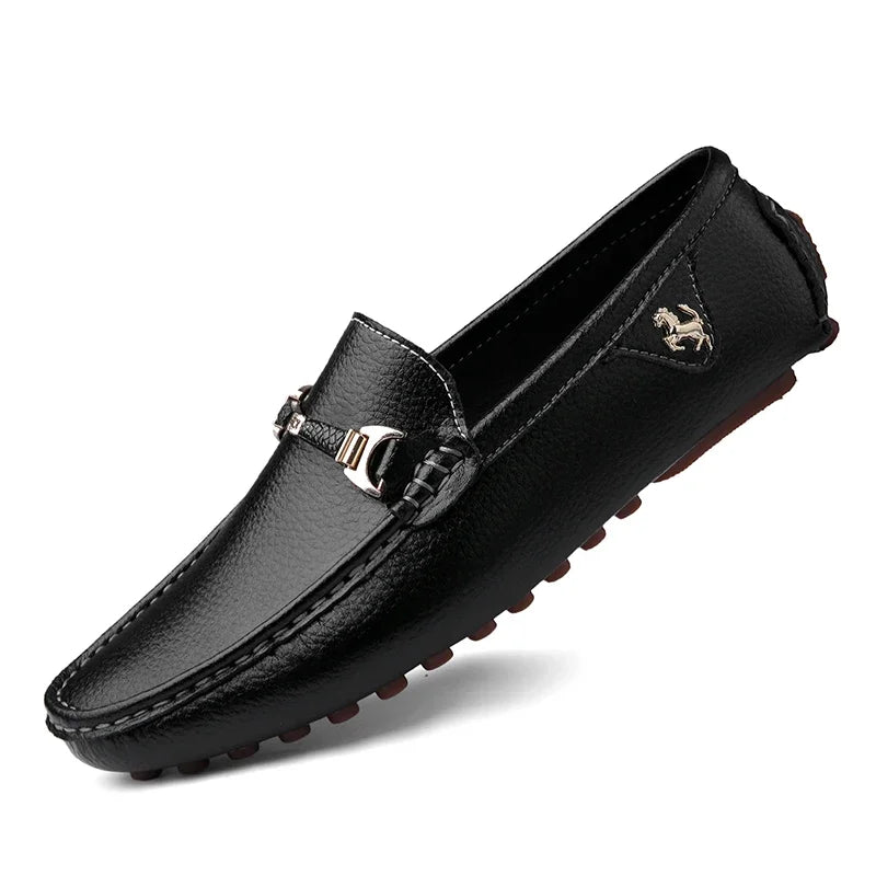 Men's Leather Shoes Drving Shoes Soft Comfortable Slip on Office Man Formal Shoes Wedding Party Casual Shoe Breath Lazy Loafers