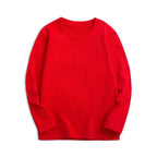 Black White Basic Cotton T-shirt for Boys Girls Clothes Children's Long Sleeve Solid Tops Kids 2 to 14 Years Leasure Wear Tshirt
