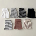 Baby clothes 0-6 year old children's pants striped cotton girls solid color leggings casual striped thin new boys elastic pants