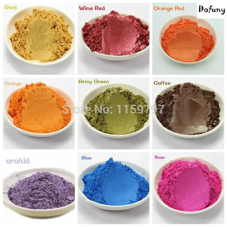 20g Sample Pack Natural Mineral Mica Powder 120+ Colors for DIY Nail Art Soap Candle Dye Makeup Eyeshadow Epoxy Resin Craft
