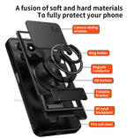 Armor Case For Honor 400 Smart 5G Case Shockproof Slide Lens Protector Phone Cover For Honor 400 Smart Case Fundas With Ring