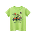 2-8T Toddler Kid Baby Boys Clothes Summer Cotton Top Infant Short Sleeve T Shirt Fashion Cute Tee Boys Tshrit Outfits