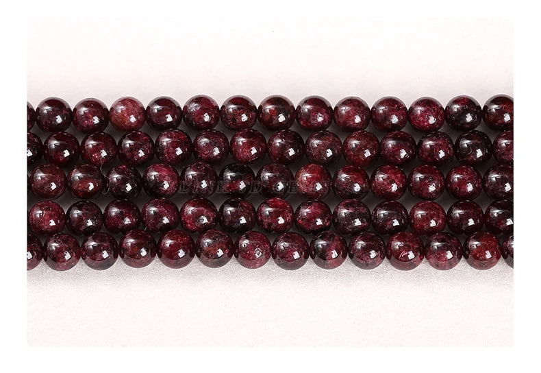 1A Natural Stone Dark Red Garnet Bead Round Loose Spacer 4 6 8 10mm Pick Size For Jewelry Making Diy Necklace Bracelet Accessory