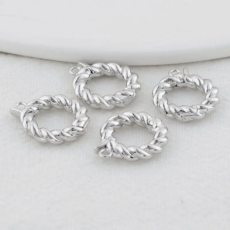 14*17MM 14K Gold Color Plated Round Clasps Necklace Clasps High Quality Jewelry Accessories