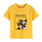 Chip and Dale Disney Kids Tshirts Cartoon Double and Trouble Print Summer Twins Tops Tees Funny Boys Girls Best Friends Shirts