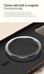 Ultra Strong Magnets Carbon Fiber Pattern Orange Case For IPhone 17 Pro Max Magnetic Wireless Charging Shockproof Protect Cover