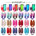 Mtssii 20/40/60Pcs Nail Gel Polish Set Kit Nude Pink Glitter Nail Art UV Gel Manicure Set Vernis Semi Permanent Base Top Coat