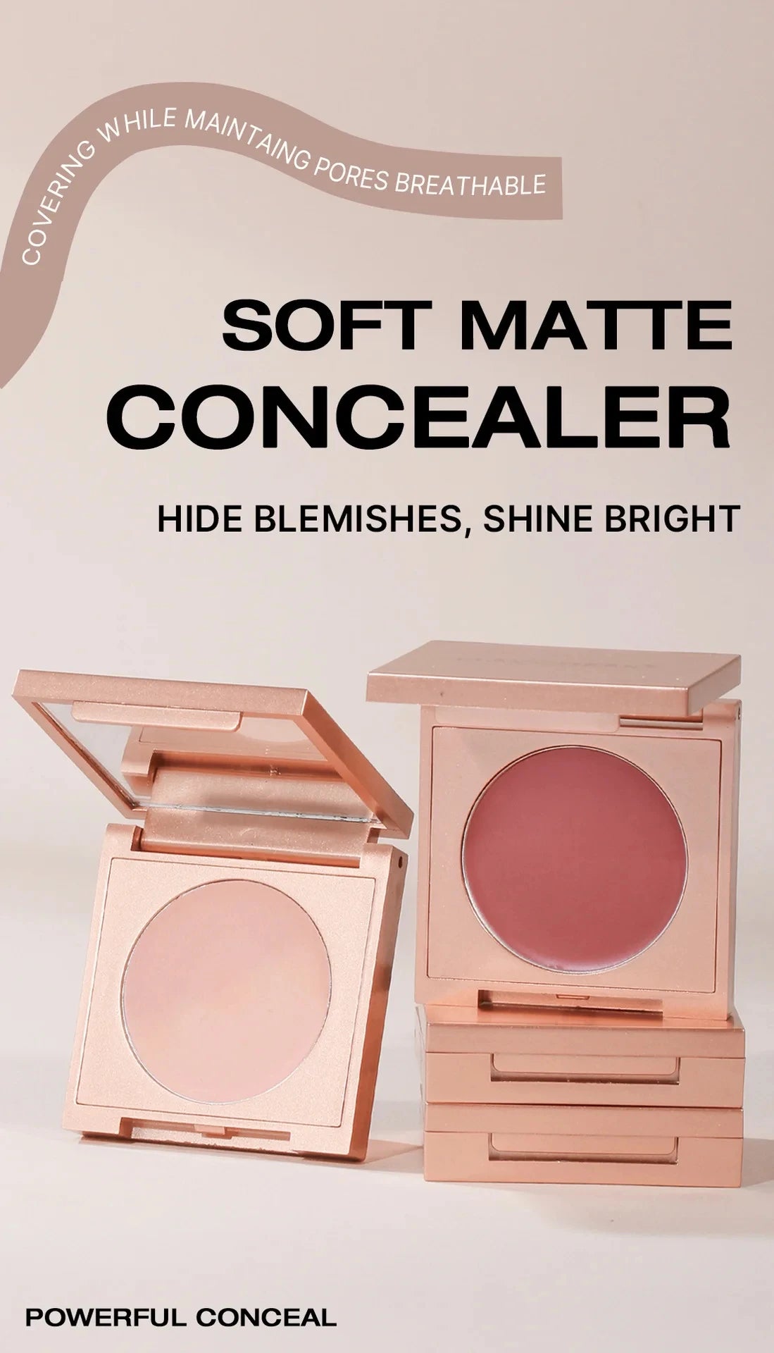 New Maycheer Eye Soft Matte Concealer Full Coverage Long Wear Waterproof Formula for Dark Circle Freckles&Blemishes Matte Finish