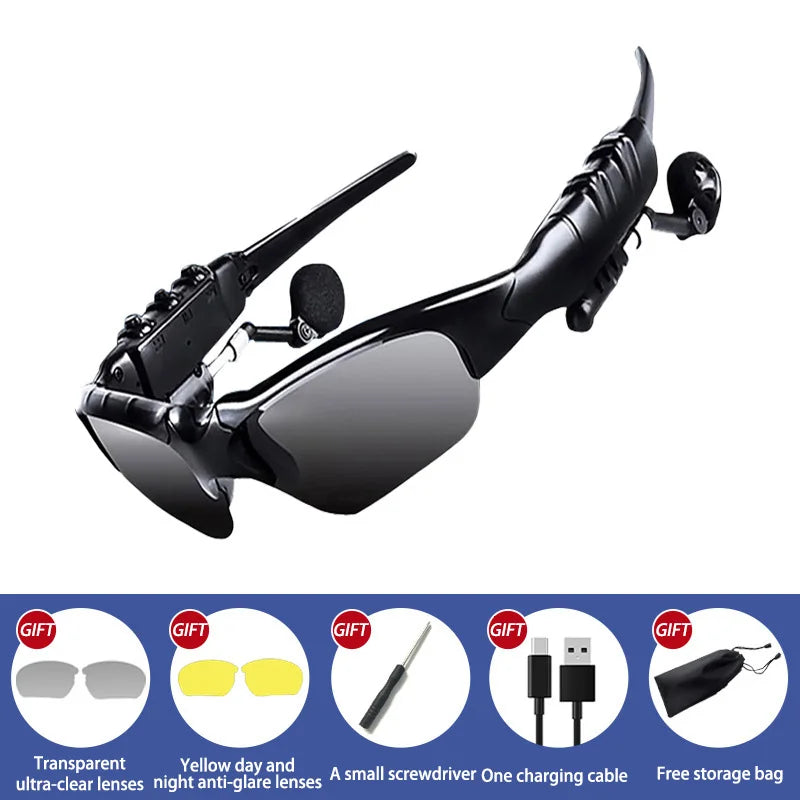 2026 Smart Sunglasses Photo Sense Camera Bluetooth Music Call Intelligent Recording Waterproof Glasses Outdoor Sports Cycling