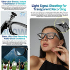 Smart AI Translation Smart Glasses Take Photos Recognizing Objects 4K Camera Bluetooth Music Call Intelligent Recording Glasses