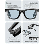 Smart AI Translation Smart Glasses Take Photos Recognizing Objects 4K Camera Bluetooth Music Call Intelligent Recording Glasses