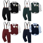 Baby Boy Clothes Toddler Wedding Outfit Set Kid Easter Church Suit Infant Chrimas Halloween Xmas Formal Birthday Party Gift 6PCS