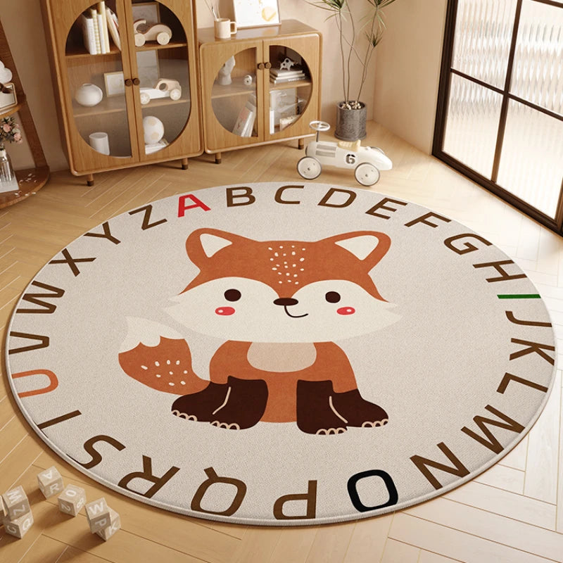 Children's Room Living Room Bedroom Bedside Carpet Round Room Maintenance Free Carpets Sound Insulation Anti Slip Cartoon Rug