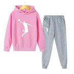 Autumn and Winter Children's Fashion Sports Hoodie+Pants Set for Boys and Girls Aged 4-14, Casual and Comfortable 2-piece Set