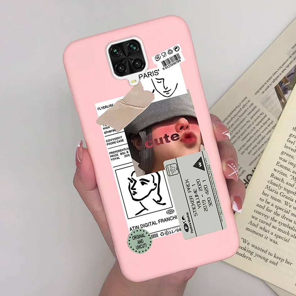 For Xiaomi Redmi Note 9 Pro Max Phone Case Matte Cute Girl Avocado Soft Silicone Cover For Xiaomi Redmi Note 9 Pro Max 9S Bumper