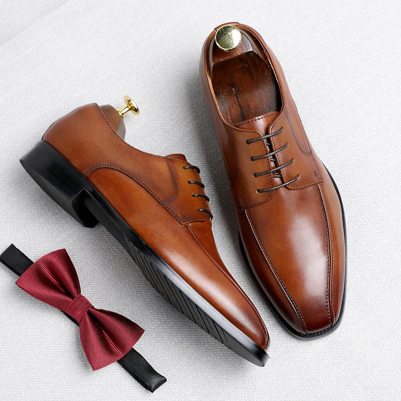 Luxury Designer Italian Style Autumn Polished Elegant Social Shoes Men Business Formal Casual Flat Shoes Men Party Wedding Shoe