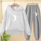 Children's Sportswear,playing Clothes, Hooded Sweatshirts and Long Pants Are Suitable for Boys and Girls Aged3to13.Charming Sets