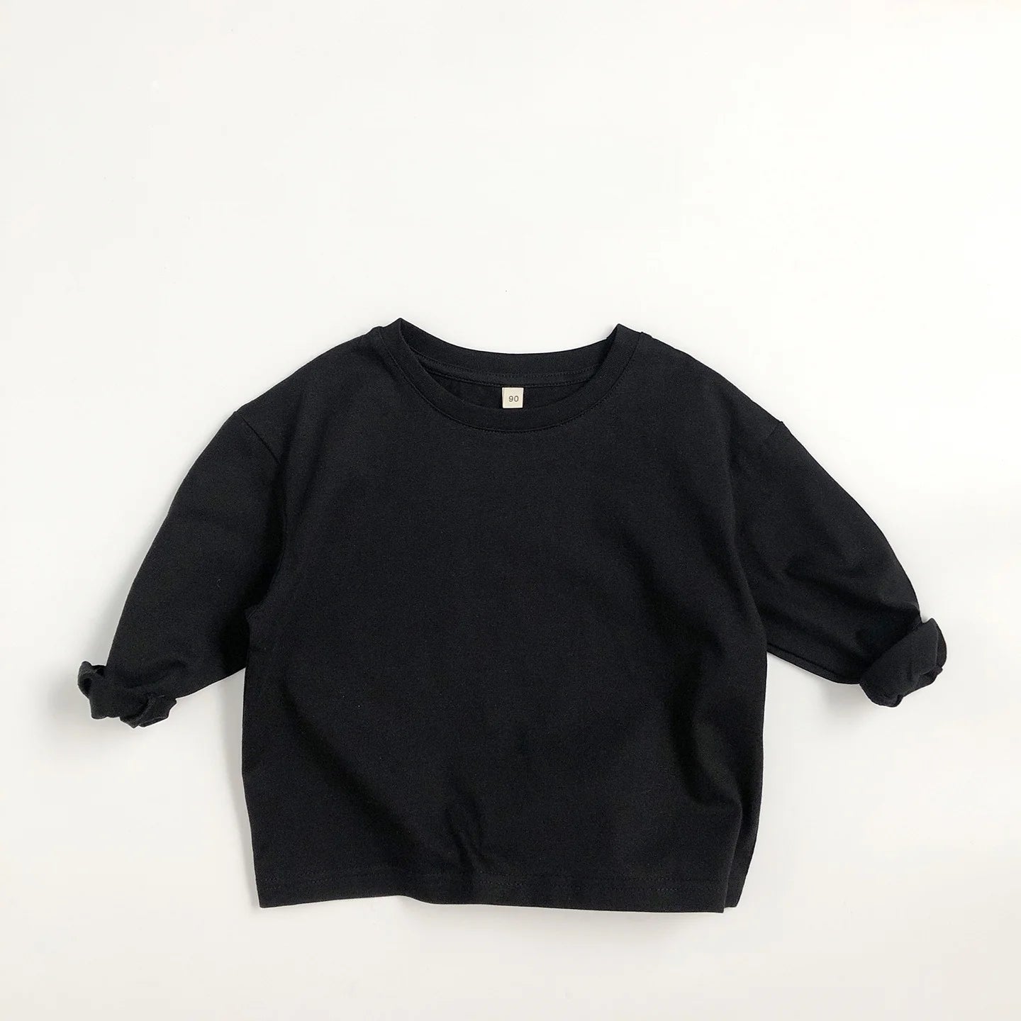 New Kids Cotton Long Sleeve T-Shirt Top 2-7Y Boys Girls Loose Basic Shirt Korean Children's Clothes 2025 Soft Undershirt Outfit