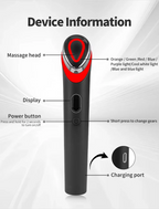 Booster Pro LED Facial Light Therapy 7 Colors Eye Beauty Wand Red Light Eye Massager For Skincare & Blue Rejuvenation Tool