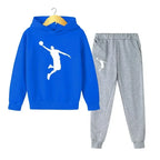 Autumn and Winter Children's Fashion Sports Hoodie+Pants Set for Boys and Girls Aged 4-14, Casual and Comfortable 2-piece Set