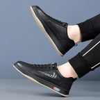 Trendy Men's Casual Shoes Simple Men's Retro Genuine Leather Shoes Elegant Formal  Commuter Work Shoes Free Delivery Loafers