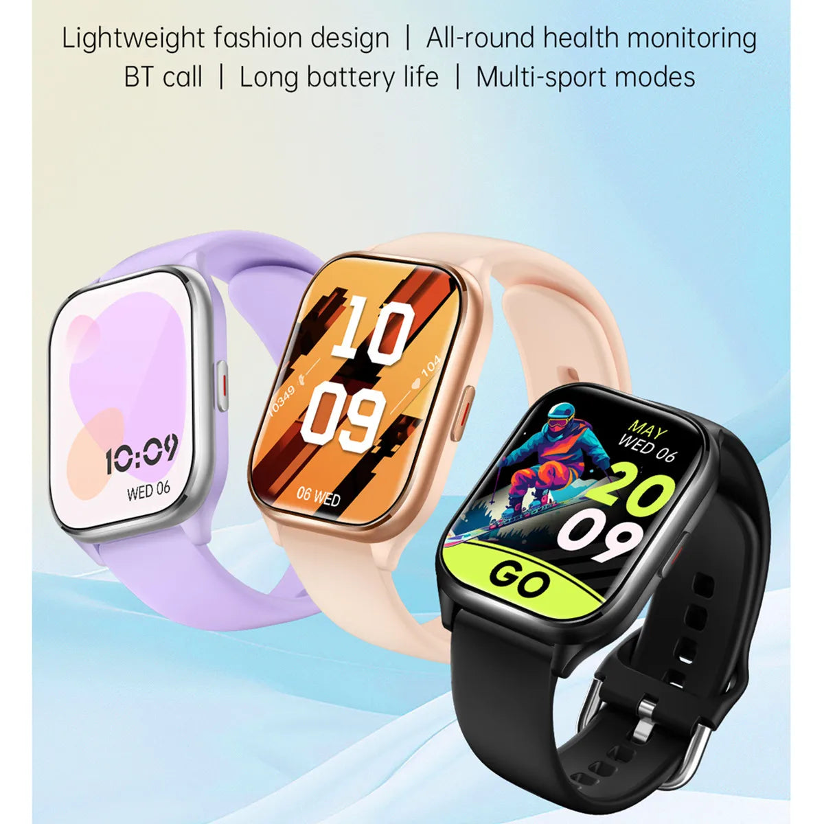 Smart Watch Hebrew Language 1.85inch Full Touch Screen Make/Answer Phone Calls Notification Reminder Smartwatch For Android IOS