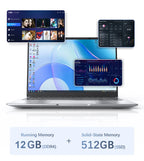 14.1" Ultra Slim Windows 11 Pro Laptop Computer intel Atom A3950 12GB RAM 1TB 2TB SSD Notebook PC 1080P HD Office Study Laptops