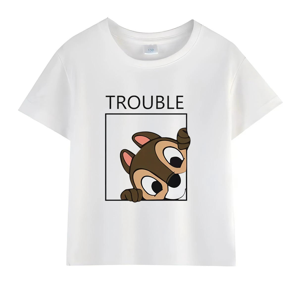 Chip and Dale Disney Kids Tshirts Cartoon Double and Trouble Print Summer Twins Tops Tees Funny Boys Girls Best Friends Shirts