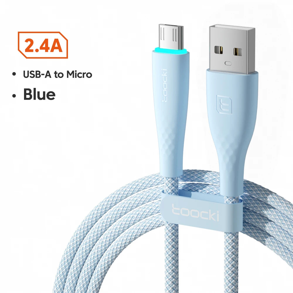 Toocki USB Type C Cable Fast Charging 3A USB C Charger Cord Data Wire For Samsung S21 S20 Xiaomi Redmi Poco Mobile Phone Cable
