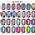 Mtssii 20/40/60Pcs Nail Gel Polish Set Kit Nude Pink Glitter Nail Art UV Gel Manicure Set Vernis Semi Permanent Base Top Coat