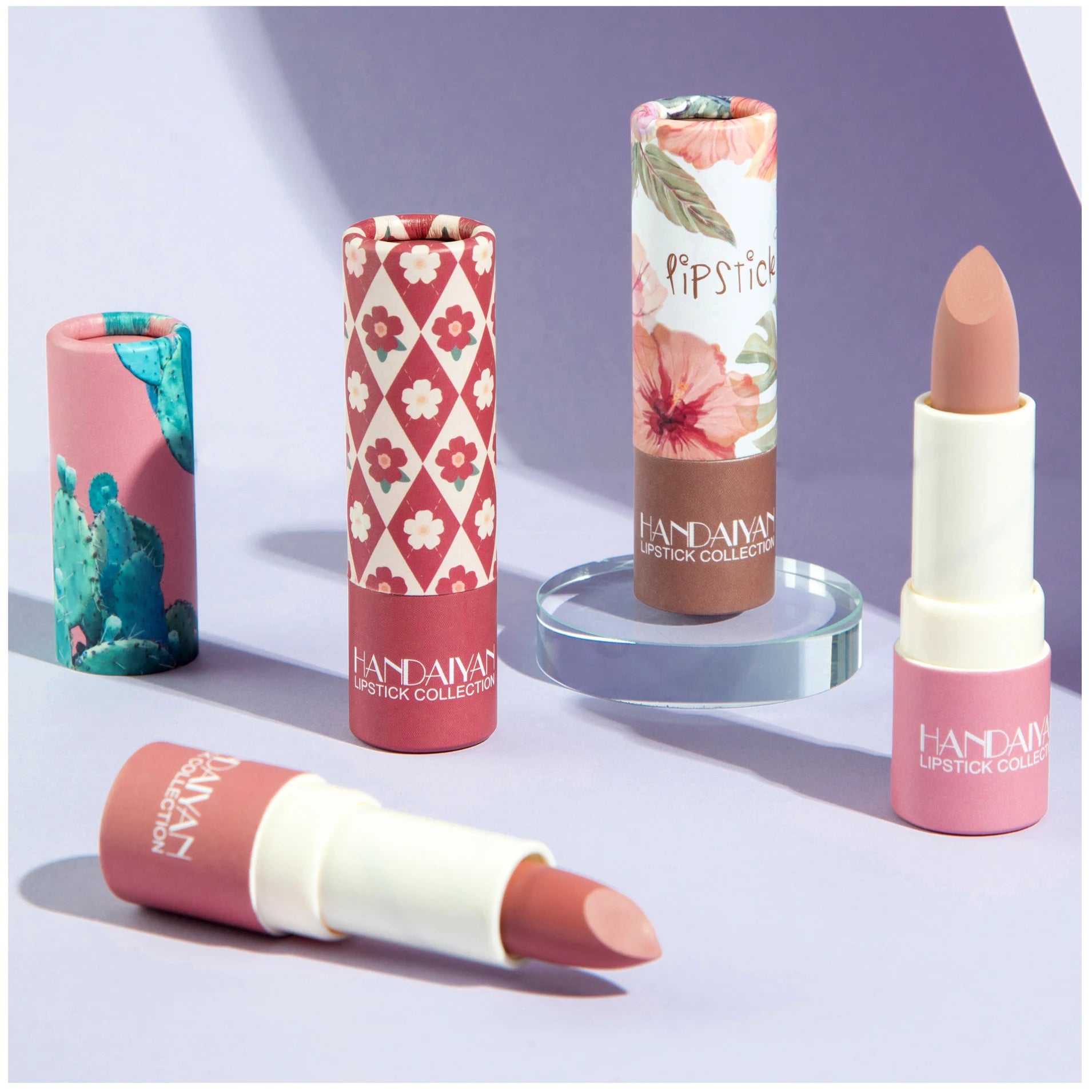 HANDAIYAN 8 Colors Velvet Nude Lipstick Sexy Red Pigments Makeup Matte Lip Stick Long Lasting Waterproof Professional Cosmetics