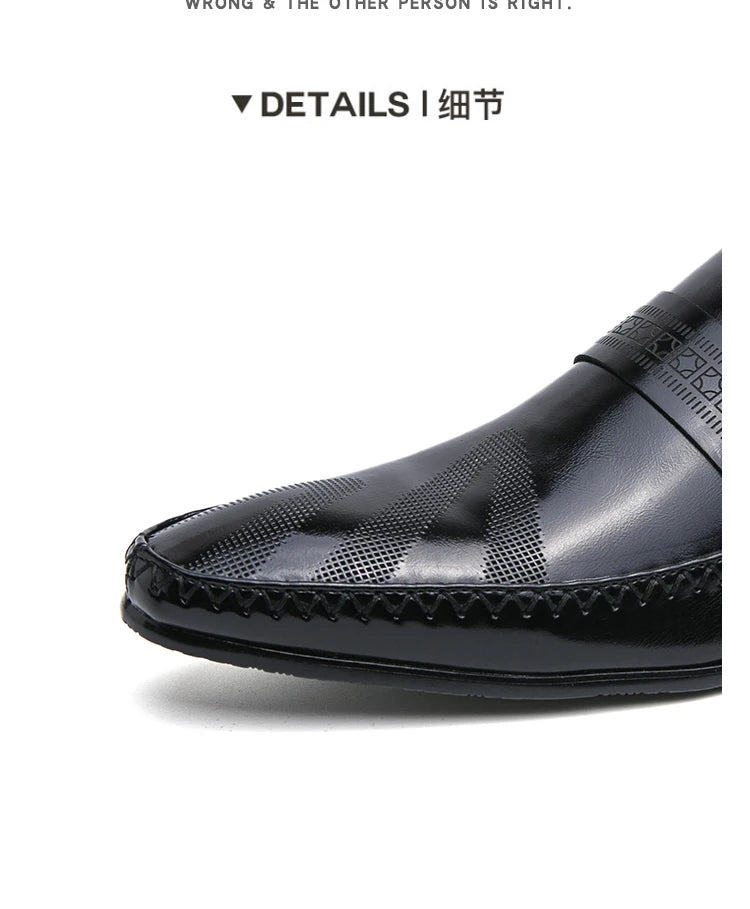 Luxury Dress Shoes Man Classic Leather Shoes Brand Men's Italian Shoes Pointed Toe Business Formal Shoes For Men Oxfords Loafers