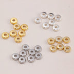Round Ring Beads 14K Gold Color Plated Pendant Necklace Bracelet Earring Accessories DIY Handmade Jewelry Components 20pcs
