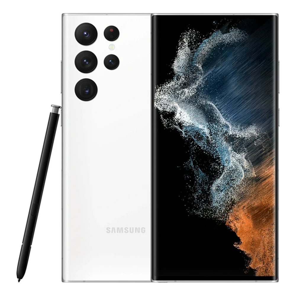Samsung Galaxy S22 Ultra 5G Refurbished Smartphone S908U1 8K Camera 6.8inch  Screen 128G Original Unlocked Phone S22U US Version