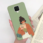 For Xiaomi Redmi Note 9 Pro Max Phone Case Matte Cute Girl Avocado Soft Silicone Cover For Xiaomi Redmi Note 9 Pro Max 9S Bumper