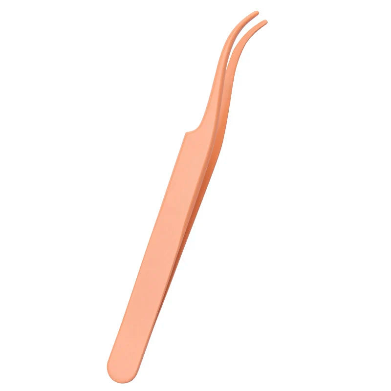 1Pc Lash Tweezers Eyelash Extensions Makeup Tools Stainless Steel Eyebrow Eyelash Tweezers Professional Lash Applicator Tool