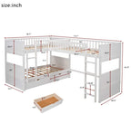-For Modern  Wood Storage Children Three Bunk Bed Triple Bunk Bed for Kids Bedroom Furniture Muebles De Dormitorio Bedroom Set&