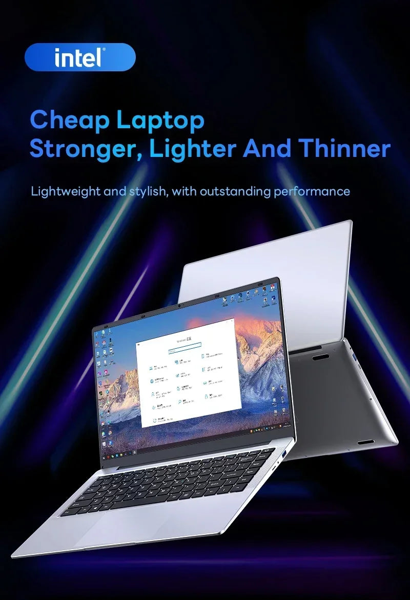 NEW Arrival Intel Core i7-8650U Slim Laptop 14.1 Inch Windows 11 Pro 12GB RAM 512GB 1TB SSD Office Study Computer PC Notebook