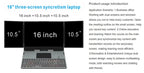 RAM 16G ROM 128G-1TB 16inch+10.5" +10.5" Three Screen Syncretism i5-1235U ultra Slim Aluminum Mechanical Backlit Keyboard LAPTOP